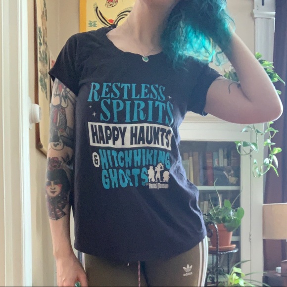 DISNEY Foolish Mortals Top Haunted Mansion Disneyland Disneyworld - Picture 2 of 3